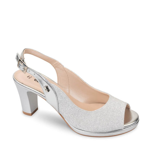 SANDALI TESSUTO SILVER