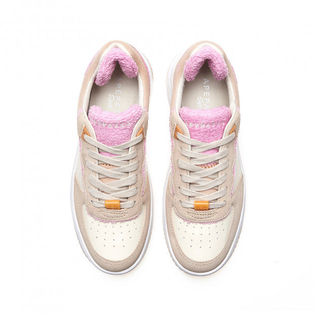 SNEAKERS BRIDGET FINITURE SPUGNA ROSA